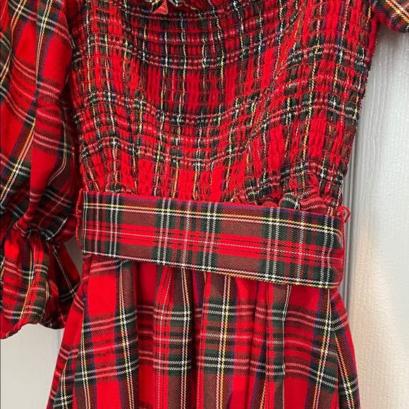 Aura Red Plaid Midi Dress - Picture 3 of 3